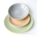 Luxus-Porzellan Coloful 18pcs Farbe Glasierte Geschirr Set